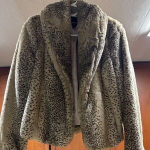 Elegant Tan Faux Fur Teddy Jacket